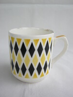 Gránit Kispest kerámia kockás bögre - sérült