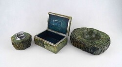 1Y542 Márvány mintás asztali dohányzó készlet 3 darabos