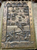 Kiss Sándor 1925-1999 szobrászművész műhelye,bronz kisplasztika. Budapest KS jelzéssel. Mérete:35x23