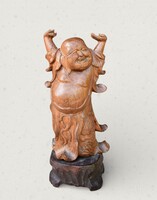 Buddha faragott fa szobor