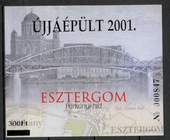 2001 - Mária Valéria híd 2001-es újjáépítése - emlékív