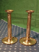 Antik réz biedermeier gyertyatartó pár