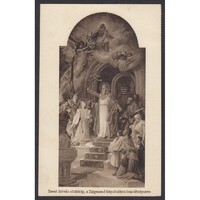 Felvidék,Érsekújvár - Zsigmond kápolna oltárképe a Szent jobb országjárásakor 1939