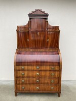 Empire, felépítményes-cilinderes írószekreter/ tabernákulum 1810/20 között, mahagóni furnér