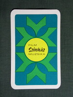 Kártyanaptár,Film színház Muzsika,újság,magazin,1973