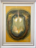 Macskássy Izolda selyemkollázs