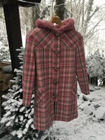 Gyönyörű teljesen új Marks & Spencer kockás gyapjú kabát