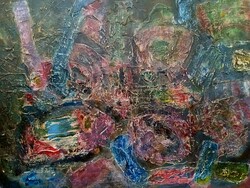 TÓTH VISSÓ ÁRPÁD ABSZTRAKT FESTMÉNY