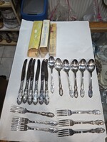 Szovjet ezüstözött evőeszköz készlet