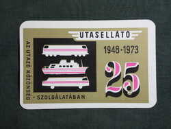 Kártyanaptár,Utasellátó,MÁV vasút,hálókocsi,grafikai,1973