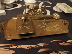 Antik réz szecessziós íróasztali készlet