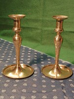 Antik réz gyertyatartó pár