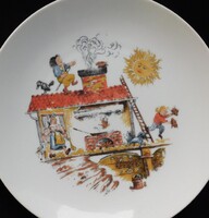 Wilhelm Busch: Max és Móric - Seltmann Weiden vintage gyerektányér