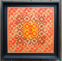 Király Sándor (1932-1998): Szimultán Játék, 1970-es évek, Kiállíva: Csók István Galéria 1973