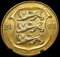 Észtország 1 korona, 2001 D17A1V