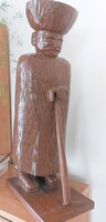 Stefanovics Elemér fából faragott szobor 68 cm magas