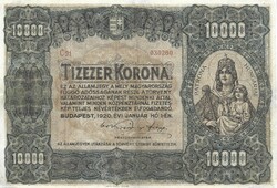 10000 korona 1920 Restaurált 3.