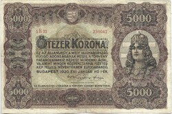 5000 korona 1920 Eredeti állapot