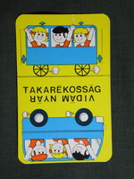 Kártyanaptár,OTP takarékpénztár,grafikai,gyerek modell,1973