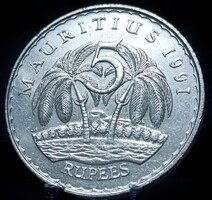 Mauritius 5 rúpia, 1991 C17D3