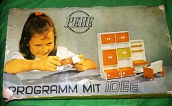 Vintage PEBE plasztik BABABÚTOR ÉPÍTŐ SZETT dobozával EXTRÉM RITKA a képek szerint