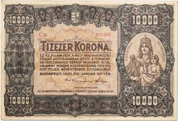 10000 korona 1920 Eredeti állapot 3.