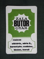Kártyanaptár,Zala bútorgyár,Zalaegerszeg,1973