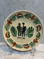Nagyon ritka I. világháborús emlék cserép tányér – 1914/16