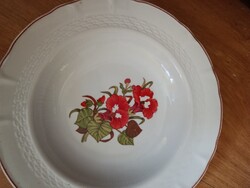Virágos régi szép leveses tányér
