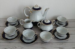 Zsolnay porcelán Pompadur kávés készlet!