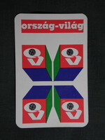Kártyanaptár,Ország Világ magazin,újság,1973