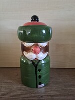 Kerámia fedeles doboz, figurális