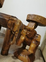 Elefántos kézzel faragott egyedi bútorszett