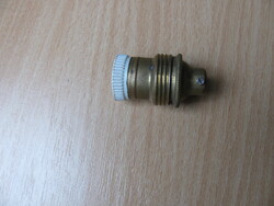 Antik réz porcelán E14 kisméretű pl. gyertyaizzó lámpa foglalat.