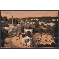 Csehország,Marienbad - Templomtér és Rudolf-forrás 1919