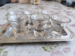 Set of 6 Thick-walled Art Deco Glass Drinking Glasses!