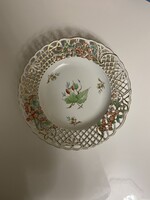 Herendi Hecsedli Mintás Áttört Fali Tányér