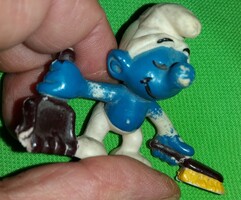 RETRO trafikáru PEYO - SMURF HUPIKÉK TÖRPIKE takarít gumi figura 5 cm a képek szerint