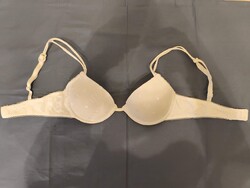 Pamut melltartó 75B fehér madeirás