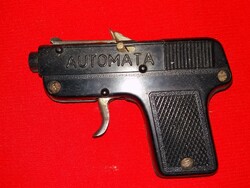 Vintage LEMEZÁRUGYÁR fém lemez AUTOMATA szalagpatronos játék pisztoly kitűnő állapot a képek szerint