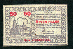 Pécs 1919 50 fillér szükségpénz 3-ik kiadás