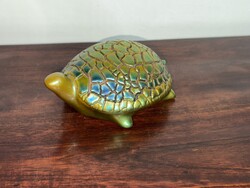 Zsolnay teknős teknősbéka eosin eozin ritka nagy méretű!