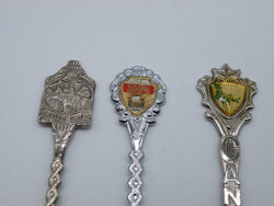 K435 3 db ezüstözött szuvenír kiskanál lovas rendőr