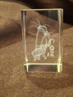3D lézer gravírozott üveg szobor