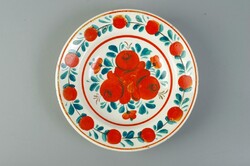 Apátfalvi népi virág, rózsa tányér