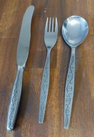 Retró szovjet evőeszköz készlet – "Vjunok" (inda) mintás, 18 darabos