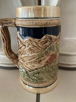 Vintage Liechtenstein söröskorsó – alpesi dombormű