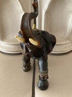 Díszített elefánt ékszertartó doboz – 18 cm – keleti stílus