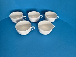 Herendi Porcelain Unpainted White 5 Teacups