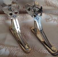 Antik sárga réz függöny karnis tartó pár elegáns klasszikus